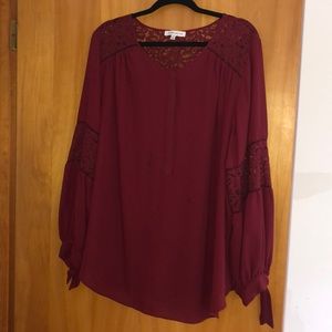 Burgundy blouse